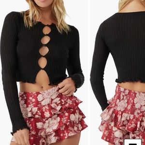 Free People Erica Keyhole Sweater Size Medium